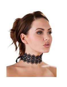 Collarino con Punti Luce e Pizzo - De Sade Shop