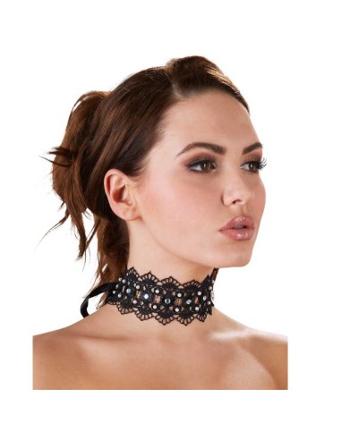 Collarino con Punti Luce e Pizzo - De Sade Shop
