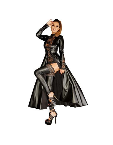Cappotto in Wetlook e Pizzo - De Sade Shop