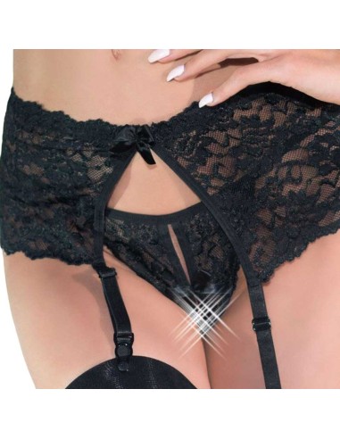 Completino 3 Pezzi in Pizzo con Aperture - De Sade Shop