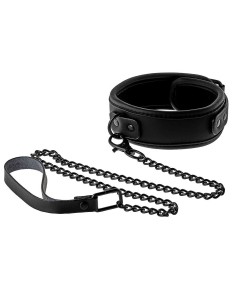 Collare e Guinzaglio Nero - De Sade Shop