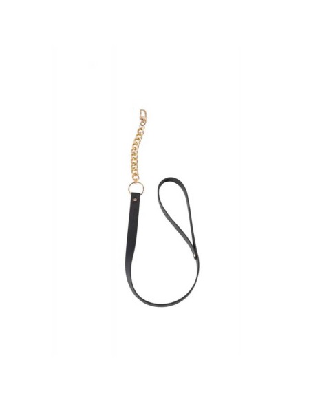 Maze Wide Choker With Leash Black - De Sade Shop