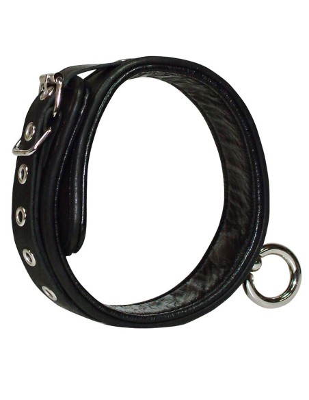 Collare in pelle con anello - De Sade Shop