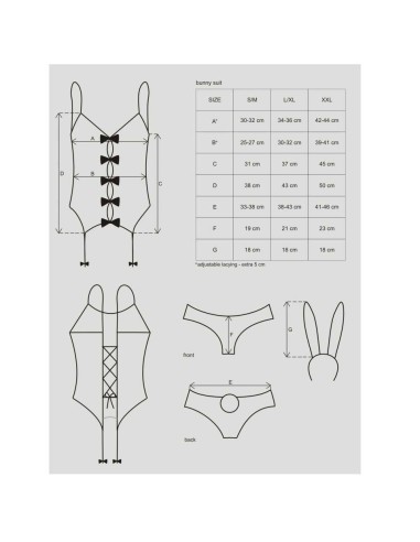 Bunny Suit 4 pcs Obsessive - De Sade Shop