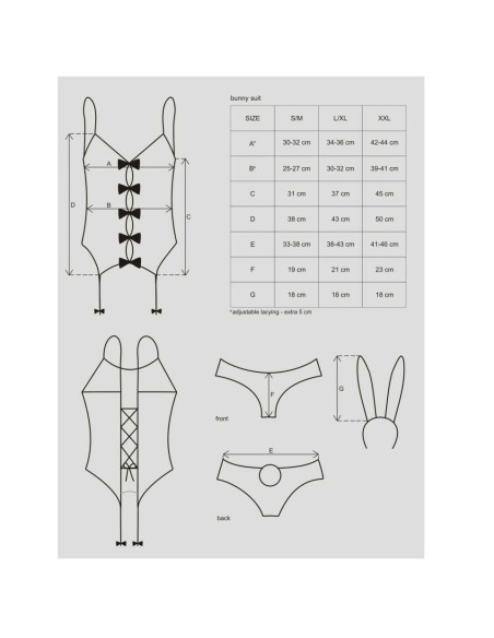Bunny Suit 4 pcs Obsessive - De Sade Shop