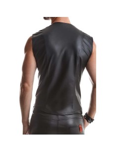 Gilet in Wetlook Nero - De Sade Shop 2