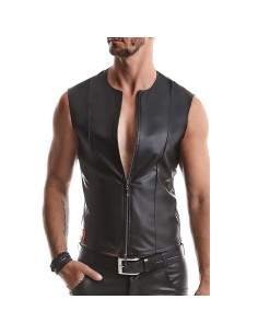 Gilet in Wetlook Nero - De Sade Shop