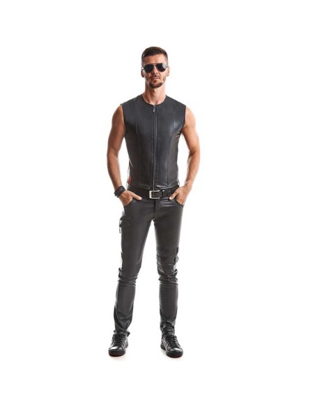 Gilet in Wetlook Nero - De Sade Shop