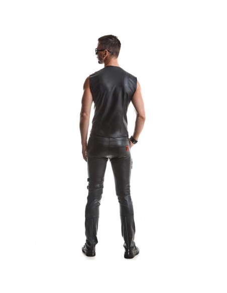 Gilet in Wetlook Nero - De Sade Shop