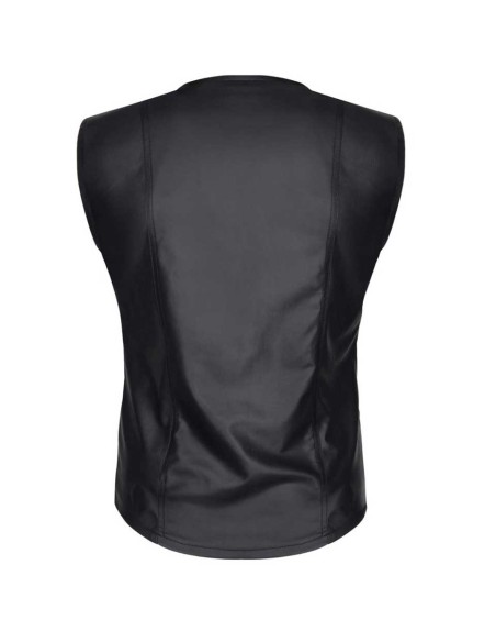 Gilet in Wetlook Nero - De Sade Shop