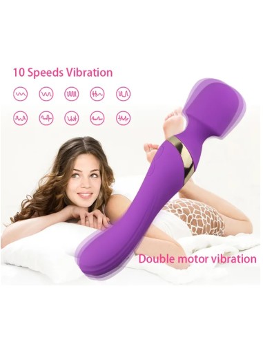 Wand Viola Doppia Vibrazione - De Sade Shop