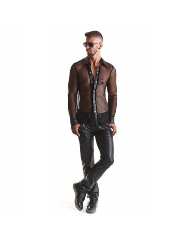 Camicia Nera Trasparente Cesare - De Sade Shop