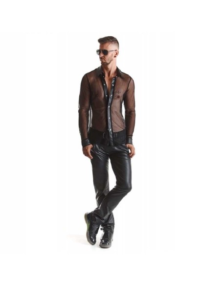 Camicia Nera Trasparente Cesare - De Sade Shop