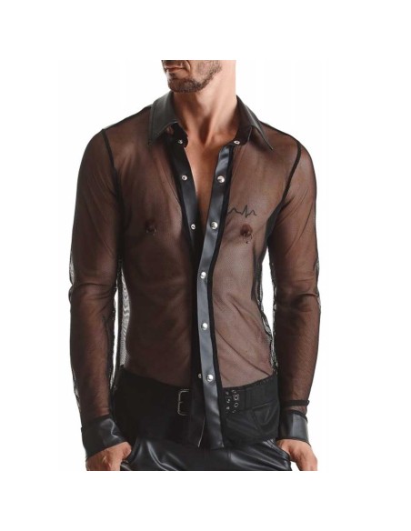 Camicia Nera Trasparente Cesare - De Sade Shop
