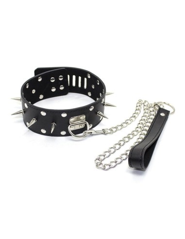 Collare in pelle con punte - De Sade Shop
