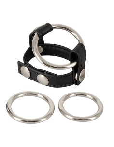 Cock Ring in Pelle e Metallo - De Sade Shop