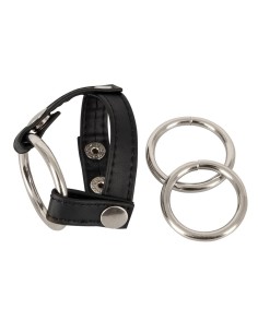 Cock Ring in Pelle e Metallo - De Sade Shop 2