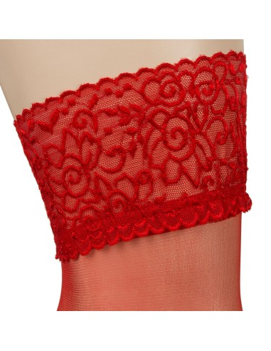 Calza Autoreggente Rossa - De Sade Shop