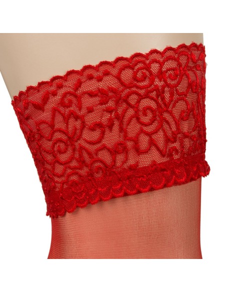 Calza Autoreggente Rossa - De Sade Shop