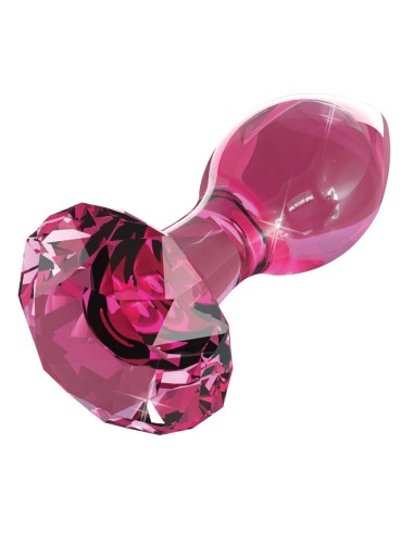 Plug Vetro Rosa Taglio Diamante - De Sade Shop