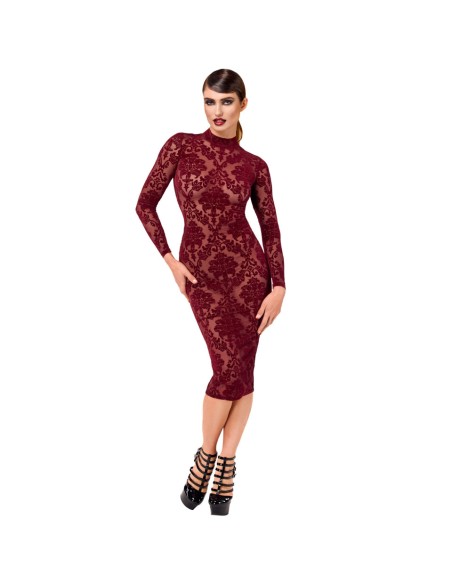 Mini Dress in Pizzo Rosso - De Sade Shop