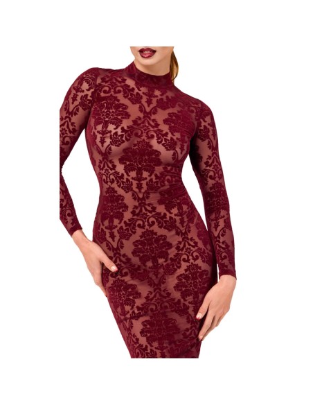 Mini Dress in Pizzo Rosso - De Sade Shop