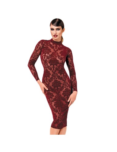 Mini Dress in Pizzo Rosso - De Sade Shop