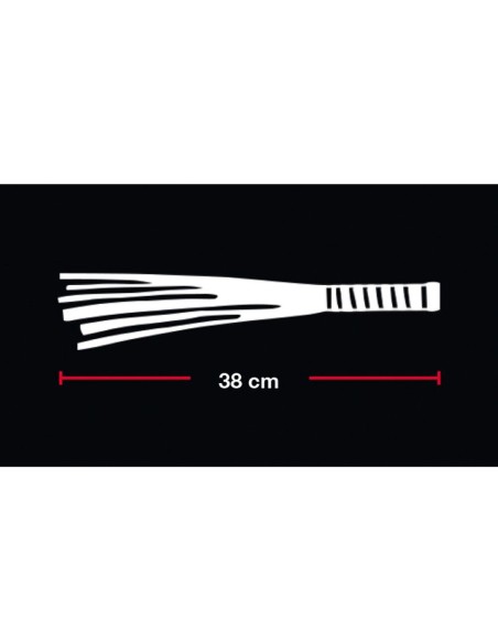 Flogger in Microfibra Rossa-Nera - De Sade Shop