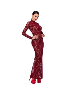 Abito Lungo In Tulle Rosso - De Sade Shop