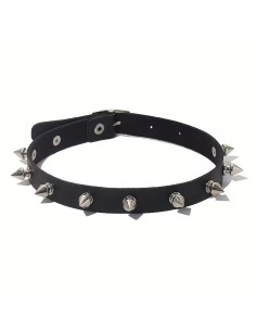 Choker con Borchie a Punta Silver - De Sade Shop